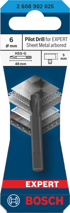 Bor Pilot Bosch untuk Lembaran Logam EXPERT 6 mm.